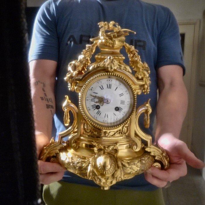 Commode klok Lodewijk XVI-stijl - Verguld brons - 1850-1900, Antiek en Kunst, Antiek | Klokken