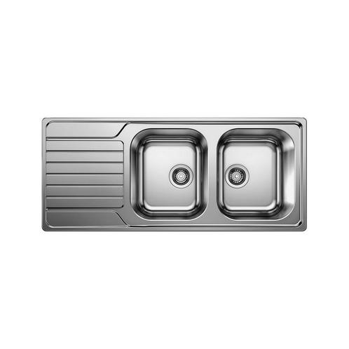Spoelbak Uitstortgootsteen Blanco Dinas 2B 116x50cm RVS, Doe-het-zelf en Bouw, Sanitair, Overige typen, Nieuw, Ophalen of Verzenden