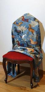 Tessuto Chevalier met paarden in blauwe galop - Artmaison, Antiek en Kunst