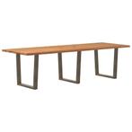 vidaXL Eettafel met natuurlijke rand 280x100x74 cm massief, Huis en Inrichting, Verzenden, Nieuw
