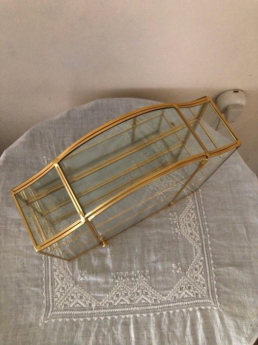Vitrinekast - Glas, Kristal, Messing, Antiek en Kunst, Kunst | Designobjecten