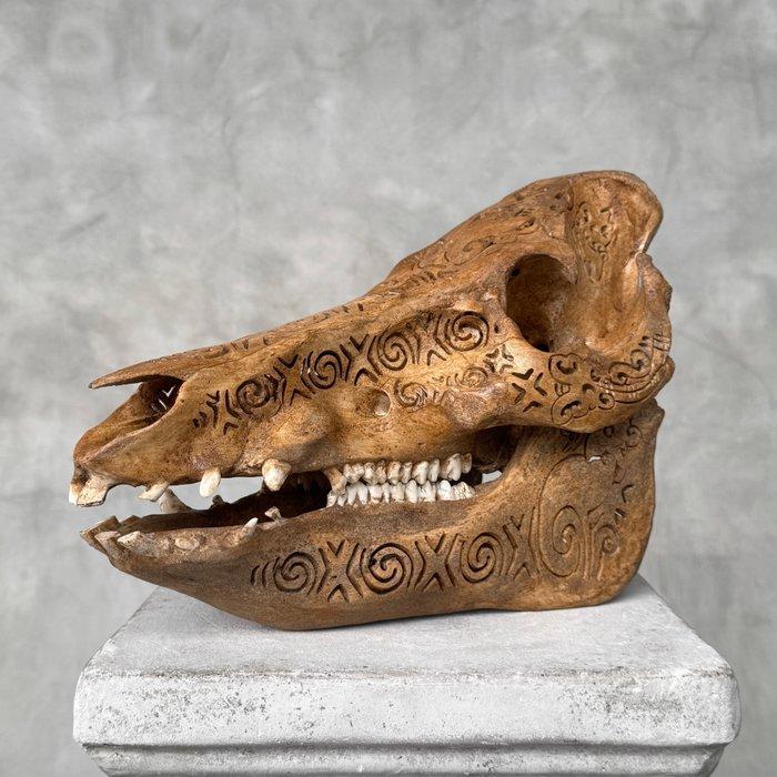 GEEN RESERVERINGSPRIJS - Indrukwekkende met de hand gesneden, Antiquités & Art, Art | Objets design