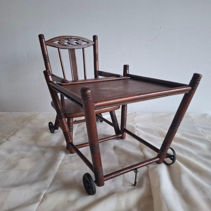 Kinderstoel - Hout - Kinder poppen stoel, Antiek en Kunst, Curiosa en Brocante
