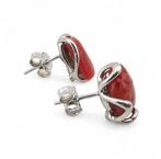 Koraal - Argentum 925 - Oorbellen - Italiaanse ambacht, Verzamelen