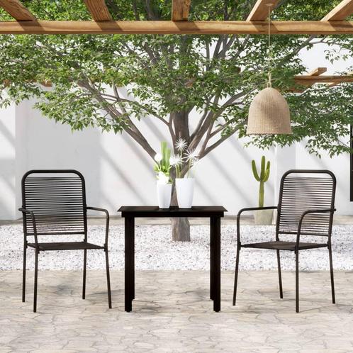 vidaXL 3-delige Tuinset zwart, Tuin en Terras, Tuinsets en Loungesets, Tuinset, Nieuw, Verzenden