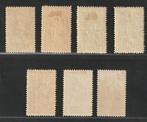 Curaçao 1923 - Série anniversaire Wilhelmina - NVPH 75/81, Postzegels en Munten, Gestempeld