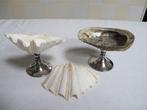 Vintage Doopvont (2) - Schelpenbakjes op oude verzilverde, Antiek en Kunst