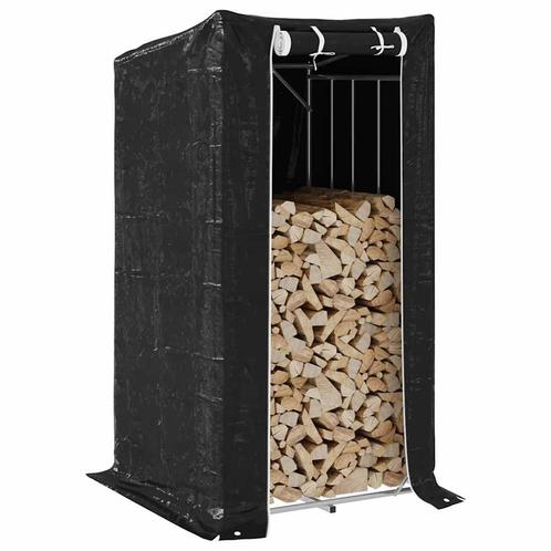 vidaXL Haardhoutrek met regenhoes 100x100x200 cm, Tuin en Terras, Brandhout, Verzenden