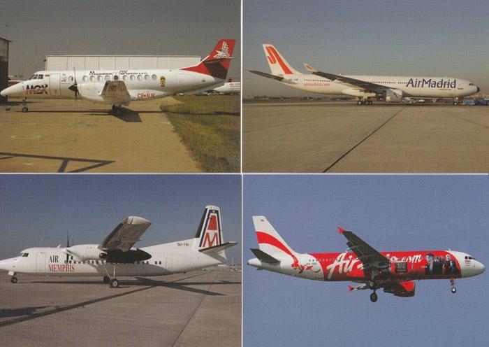 Luchtvaart - Vliegtuig - Ansichtkaart (100) - 1970-2000, Verzamelen, Postkaarten | Buitenland