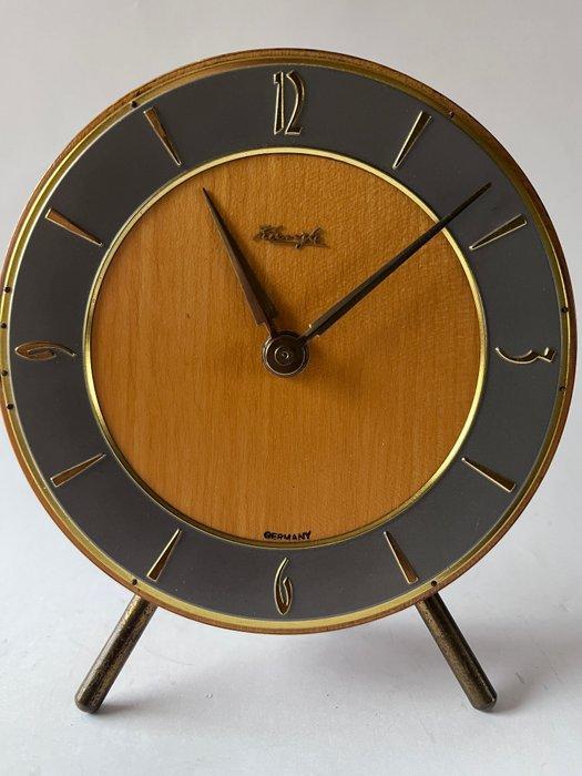 Horloge de bureau - Kienzle Bauhaus Bois et laiton -, Antiek en Kunst, Antiek | Klokken
