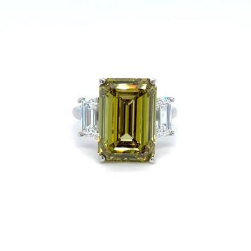 Zonder Minimumprijs - Ring - 14 karaat Witgoud - 12.11ct.