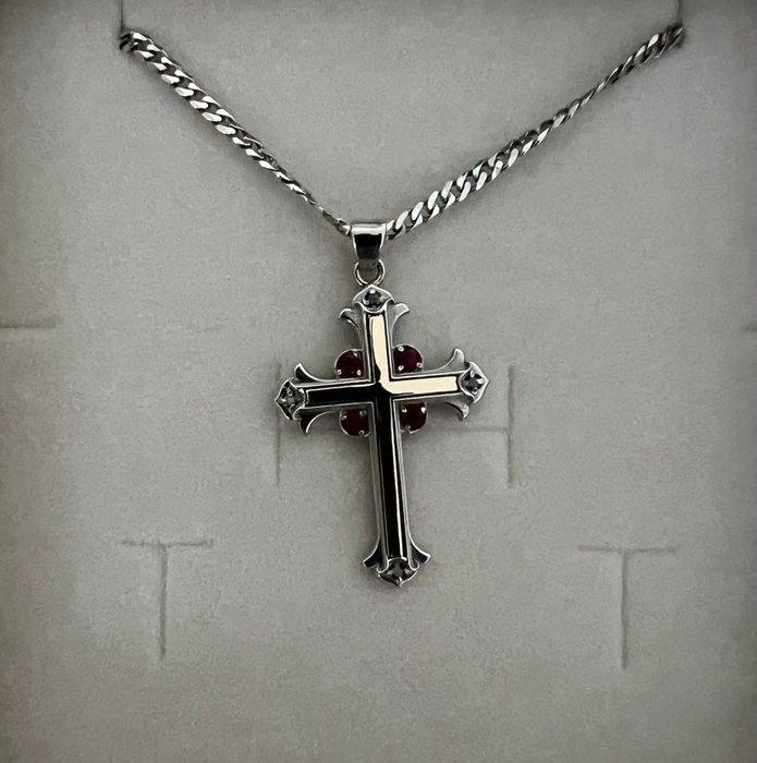 Zonder minimumprijs - Ketting met hanger - 18 karaat Zilver,, Handtassen en Accessoires, Antieke sieraden