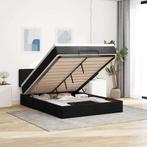 vidaXL Bed met matras 140x190 cm stof zwart, Huis en Inrichting, Slaapkamer | Bedden, Verzenden, Nieuw