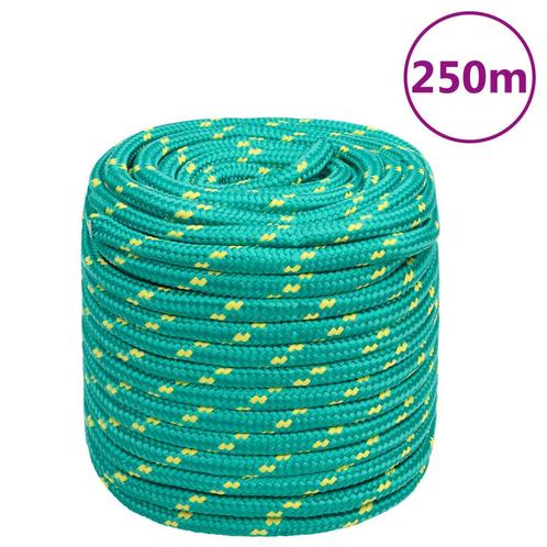 vidaXL Boottouw 16 mm 250 m polypropyleen groen, Doe-het-zelf en Bouw, IJzerwaren en Bevestigingsmiddelen, Nieuw, Verzenden