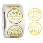 500 Kerst Stickers Op Rol - 2.5cm - Kerststickers -, Verzenden, Nieuw