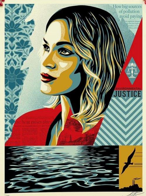 Shepard Fairey (OBEY) (1970) - ENVIRONMENTAL JUSTICE, Antiek en Kunst, Kunst | Schilderijen | Modern