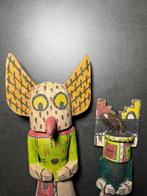 2 poppen in de stijl van kachina hopi - Hout - V.S. - Eind