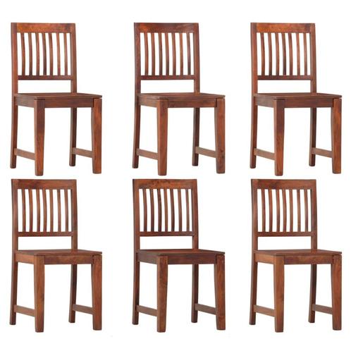 vidaXL Eetkamerstoelen 6 st massief mangohout, Huis en Inrichting, Stoelen, Nieuw, Verzenden