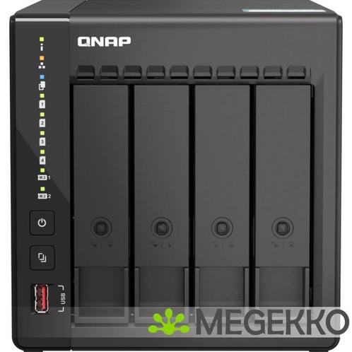 QNAP TS-453E NAS Tower Ethernet LAN Zwart J6412, Computers en Software, Computerbehuizingen, Nieuw, Verzenden