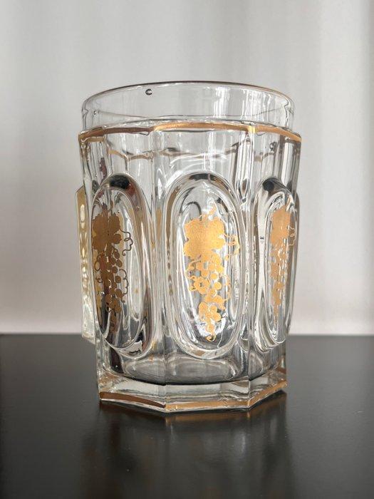 Bokaal - Glas, Goud - Grote glazen beker, Antiquités & Art, Antiquités | Verre & Cristal