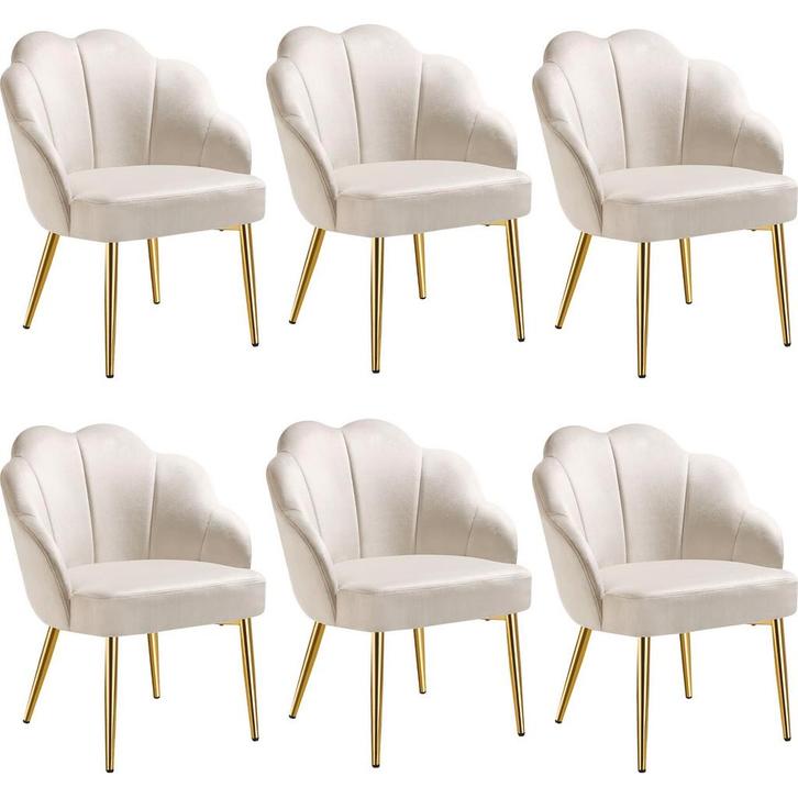 tectake Cocktail stoel Hellen, gestoffeerd met fluwelen bekl, Huis en Inrichting, Stoelen, Verzenden