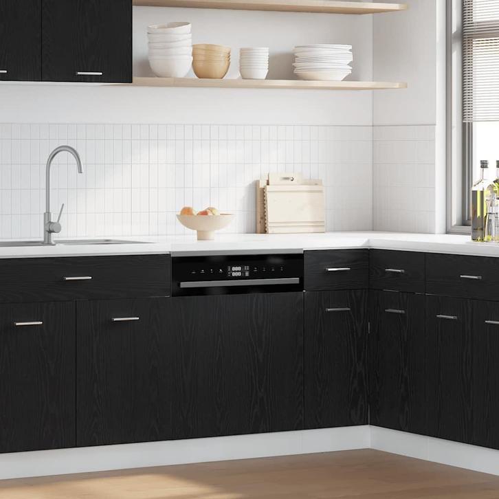 vidaXL Vaatwasserpaneel Lyon 60x1,5x67 cm bewerkt hout zwart, Huis en Inrichting, Kasten | Overige, Nieuw, Verzenden