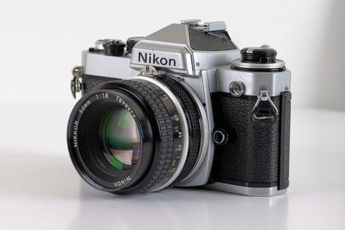 Nikon FE + Nikkor 1.8/50 Appareil photo reflex mono-objectif, Audio, Tv en Foto, Fotocamera's Analoog