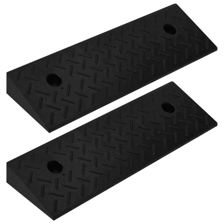 vidaXL Oprijhulpen 2 st 50x17,5x5 cm rubber, Huis en Inrichting, Woonaccessoires | Wanddecoraties, Nieuw, Verzenden