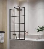Badwand Riad 80 x 140 cm Zwart Badscherm Draaibaar 5 mm, Verzenden, Nieuw