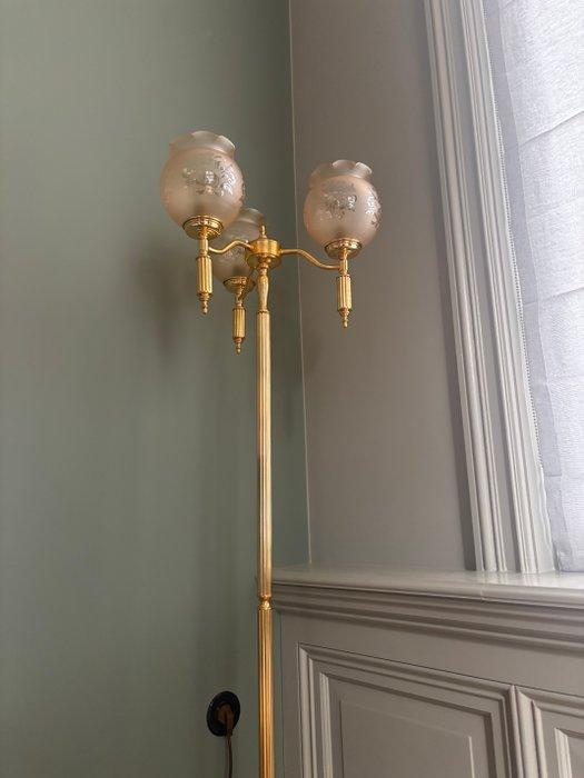 Staande lamp - Gelakt messing - Hollywood Regency, Huis en Inrichting, Overige Huis en Inrichting