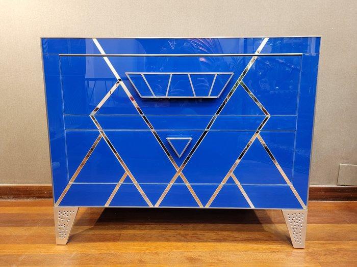 Martin Studio - Commode - Cristal - Commode en cristal bleu, Antiek en Kunst, Kunst | Designobjecten