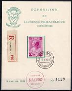 België 1938/1954 - Herdenkingsblad - Privé-uitgifte van de, Gestempeld