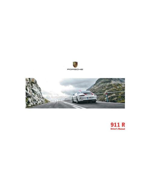 2016 PORSCHE 911 R INSTRUCTIEBOEKJE ENGELS, Auto diversen, Handleidingen en Instructieboekjes