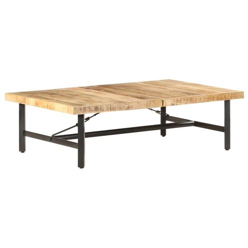 vidaXL Salontafel 142x90x42 cm massief mangohout, Huis en Inrichting, Tafels | Salontafels, Nieuw, Verzenden