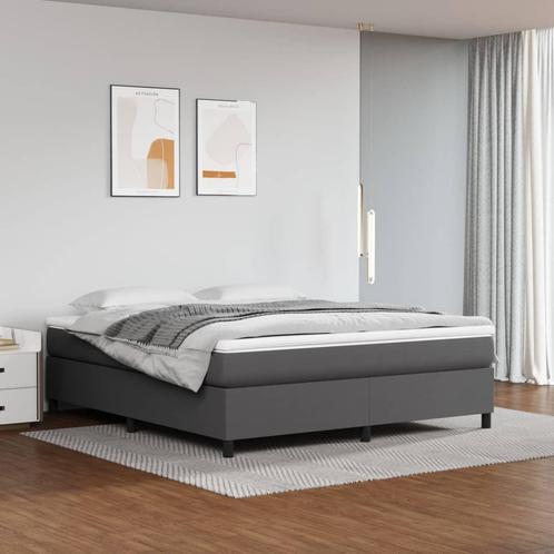vidaXL Bedframe kunstleer grijs 180x200 cm, Huis en Inrichting, Slaapkamer | Bedden, Nieuw, Verzenden