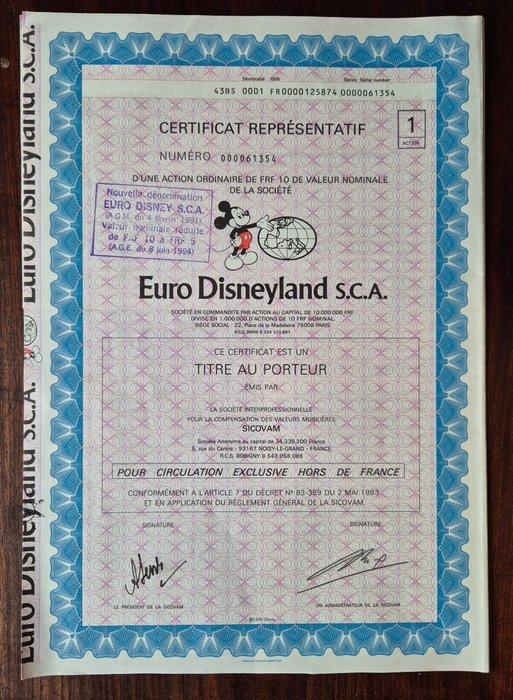Document - Disney - Euro Disneyland S.C.A. (Euro Disney), Verzamelen, Disney