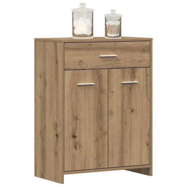 vidaXL Badkamerkast 60x33x80 cm bewerkt hout artisanaal, Huis en Inrichting, Badkamer | Badkamermeubels, Nieuw, Verzenden