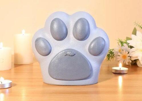 Dieren urn pootafdruk grijs voor overleden hond, kat, poes, Dieren en Toebehoren, Overige Dieren-accessoires, Nieuw