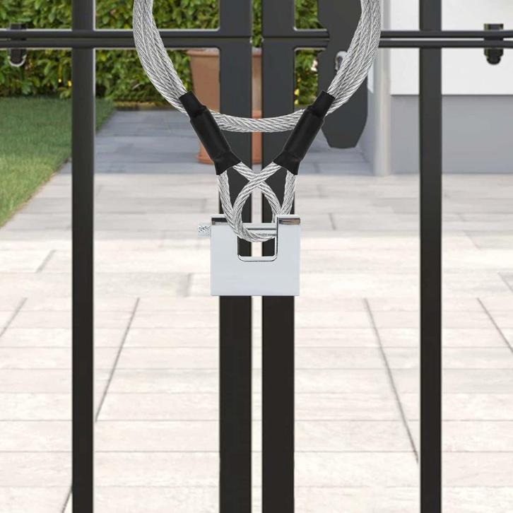 vidaXL Hangslot Zilver Staal, Doe-het-zelf en Bouw, Hang- en Sluitwerk, Nieuw, Verzenden