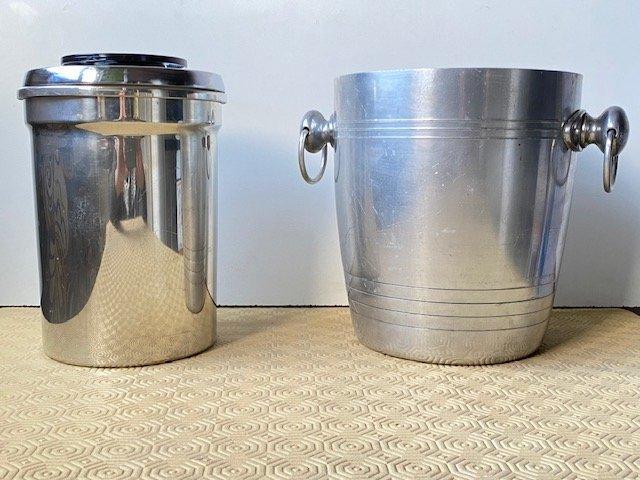 Les étains du manoir - Ijsemmer (2) - Plastic, Tin,, Antiquités & Art, Antiquités | Ustensiles de cuisine