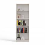 Boekenkast creme 60 cm breed 4 planken (Boekenkasten), Verzenden, Nieuw, 50 tot 100 cm, 150 tot 200 cm