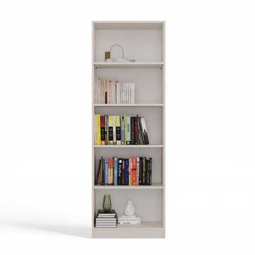 Boekenkast creme 60 cm breed 4 planken (Boekenkasten), Huis en Inrichting, Kasten | Boekenkasten, 25 tot 50 cm, Nieuw, Overige houtsoorten