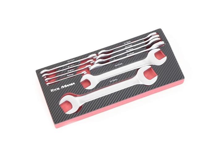 TM 10 Delige Dubbel steeksleutel foam carbon look inlay, Auto diversen, Autogereedschap, Verzenden