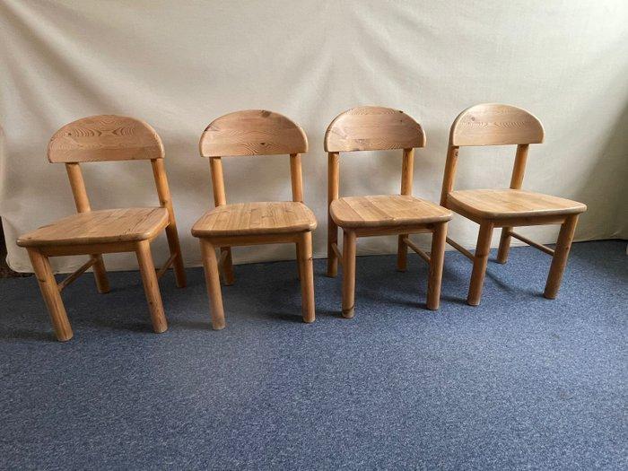 Chaise - Bois de pin - Quatre chaises - style Rainer, Antiek en Kunst, Kunst | Designobjecten