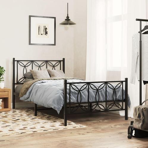 vidaXL Cadre de lit métal sans matelas avec pied de lit, Maison & Meubles, Chambre à coucher | Lits, Neuf, Envoi