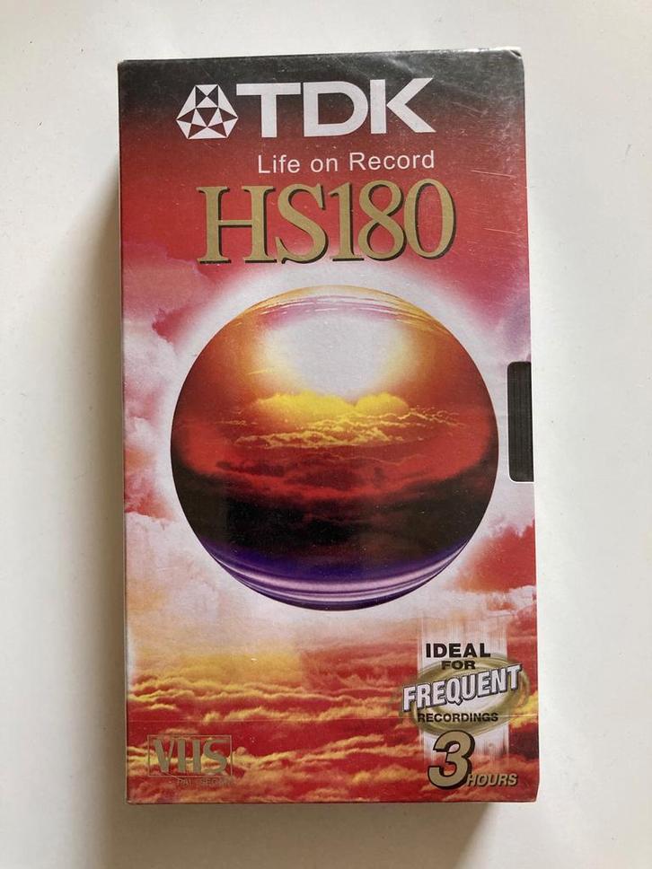 EMPTY TAPE TDK HS 180 MIN 3 HRS (IN SEAL) (VHS), Cd's en Dvd's, VHS | Film, Gebruikt