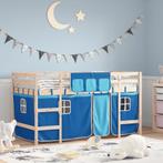 vidaXL Kinderhoogslaper met gordijnen 90x190 cm grenenhout, Huis en Inrichting, Verzenden, Nieuw