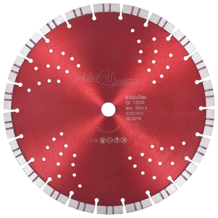 vidaXL Diamantzaagblad met turbo en gaten 300 mm staal, Doe-het-zelf en Bouw, Gereedschap | Zaagmachines, Nieuw, Verzenden
