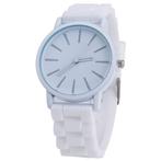 Fako® - Horloge - Siliconen - Stripes - Wit, Verzenden, Nieuw