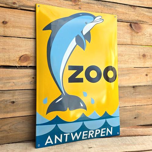 Reclamebord Zoo Antwerpen – Dolfijn, Verzamelen, Merken en Reclamevoorwerpen, Verzenden